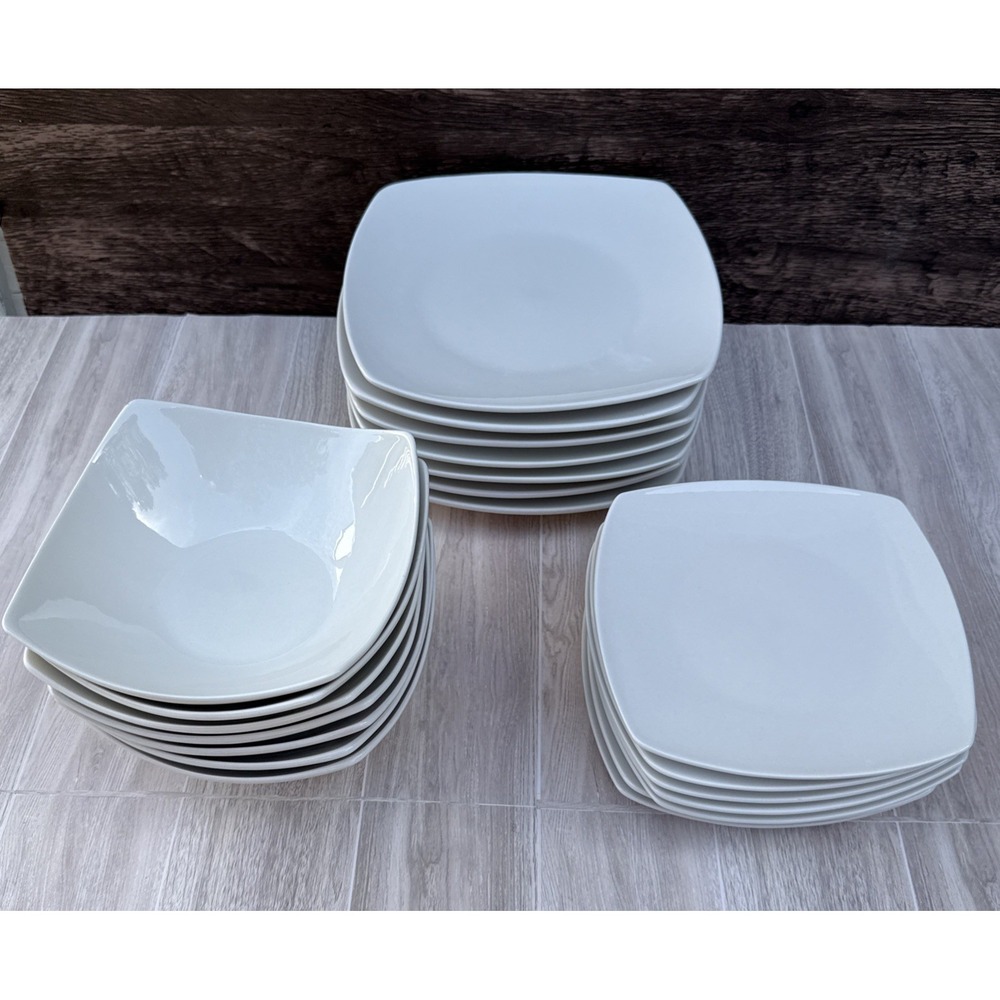 Gibson Home Zen Buffet 21 Piece Porcelain Dinnerware‎ Set - White
